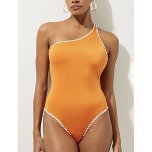 LIBERTIE One Shoulder Women's One‎ Piece Swimsuit M NWT Comfort Casual